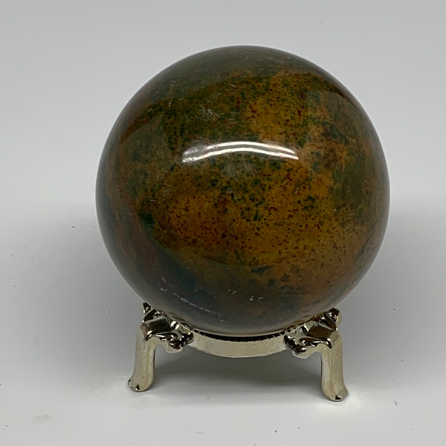 443.9g, 2.7" (69mm), Ocean Jasper Sphere Geode Crystal Reiki @Madagascar, B25347