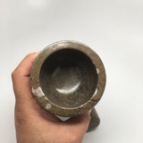 816 Grams Handmade Marble Fossil Mortar and Pestle from Morocco, PS09 - watangem.com