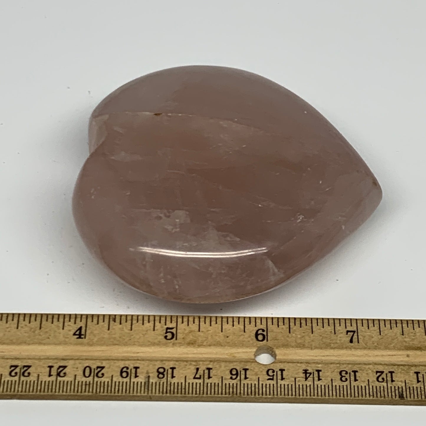 372.9g, 3.6" x 3.5" x 1.4" Rose Quartz Heart Healing Crystal @Madagascar, B17418