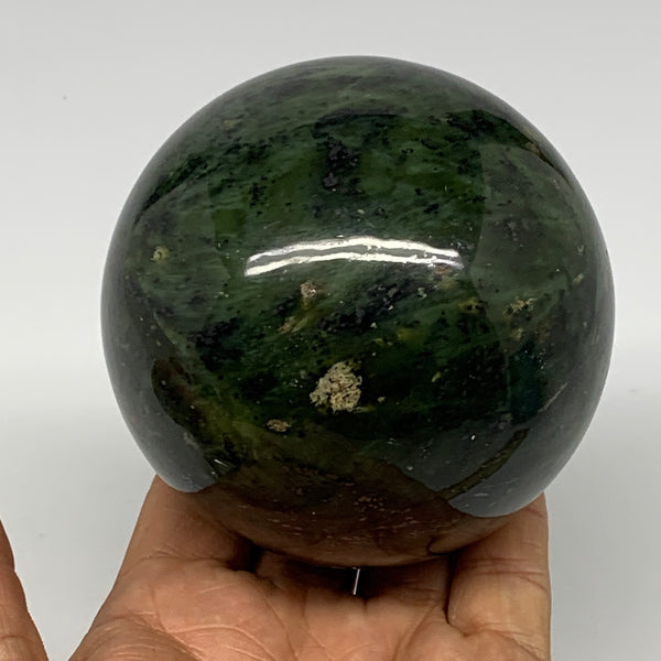 1.75 lbs, 3.3"(83mm) Natural Serpentine Sphere Gemstone,Healing Crystal,B25348