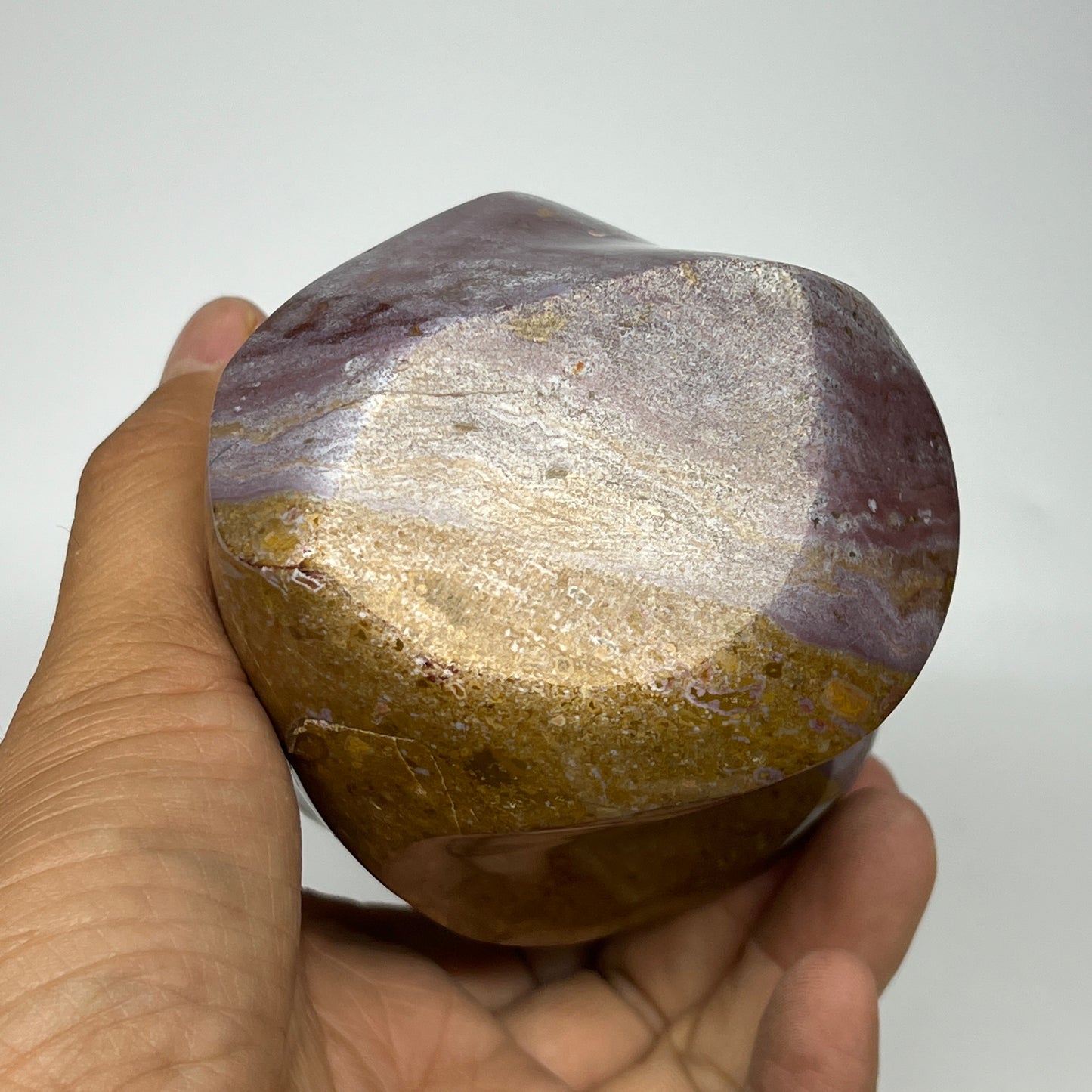 945g, 5.4"x3.4"x3", Natural Ocean Jasper Flame Gemstones Reiki Tool, B19600