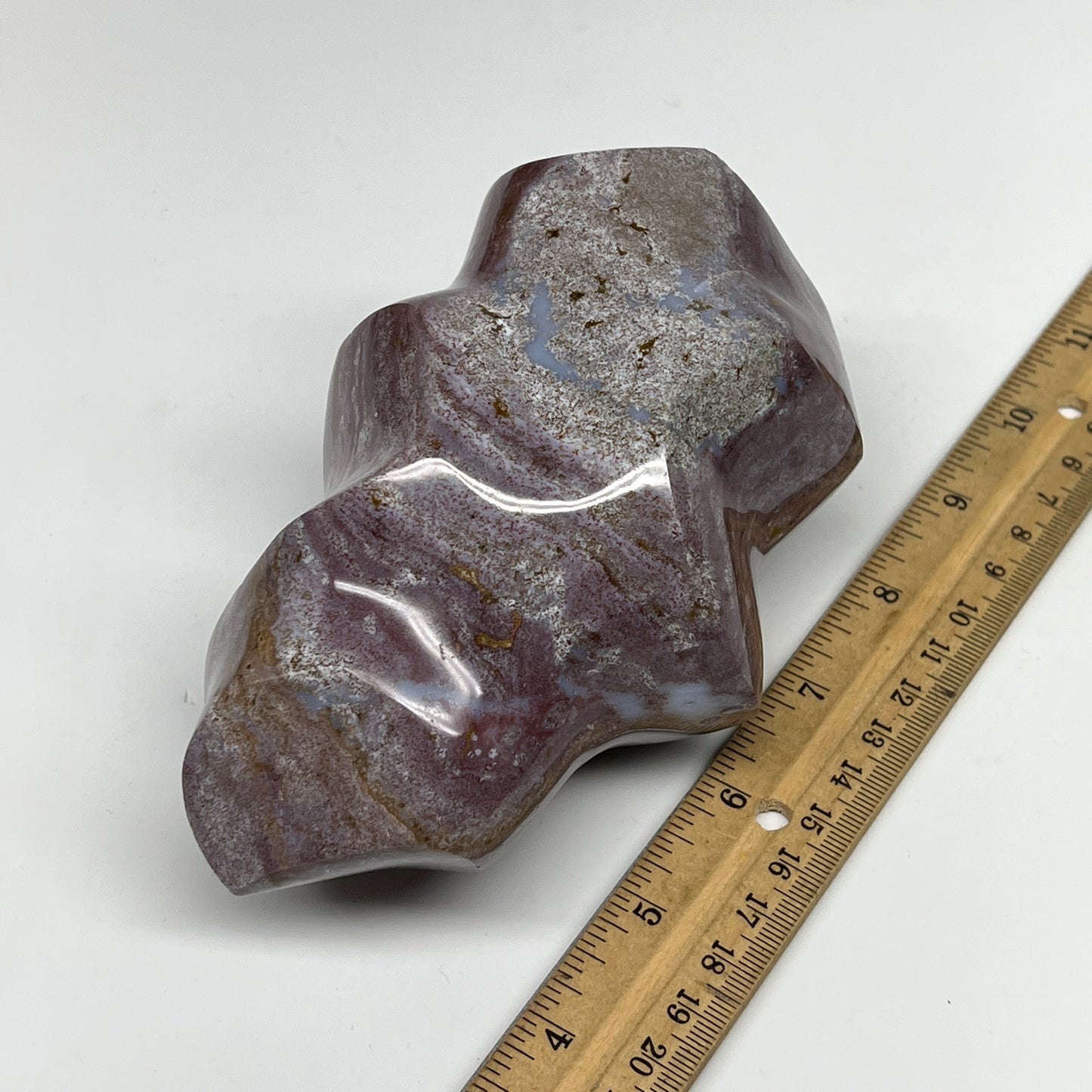 945g, 5.4"x3.4"x3", Natural Ocean Jasper Flame Gemstones Reiki Tool, B19600