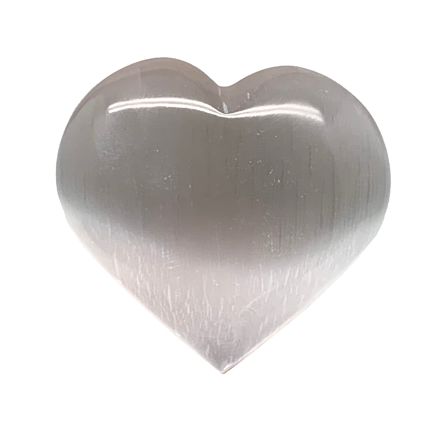 1pc, 2" x 2.3" Small Selenite Heart Crystals, Satin Spar, Desert Rose gypsum