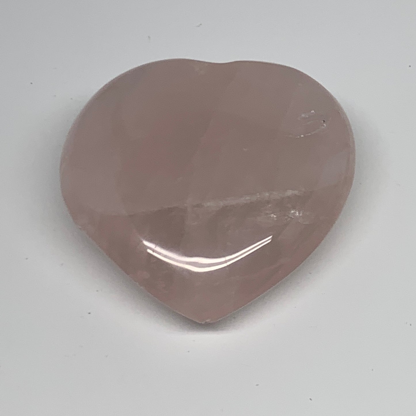 257.7g, 3.2" x 3.1" x 1.2" Rose Quartz Heart Healing Crystal @Madagascar, B17420