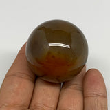 88.3g, 1.6" (40mm), Natural Small Sardonyx Sphere Ball Crystal @Brazil, B23014