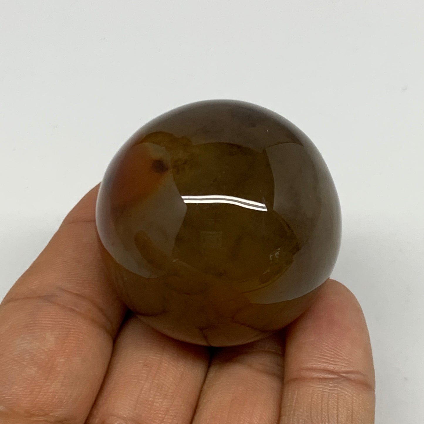 88.3g, 1.6" (40mm), Natural Small Sardonyx Sphere Ball Crystal @Brazil, B23014