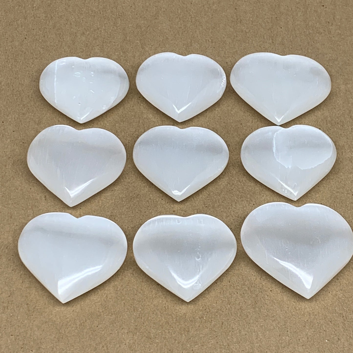 1pc, 2" x 2.3" Small Selenite Heart Crystals, Satin Spar, Desert Rose gypsum