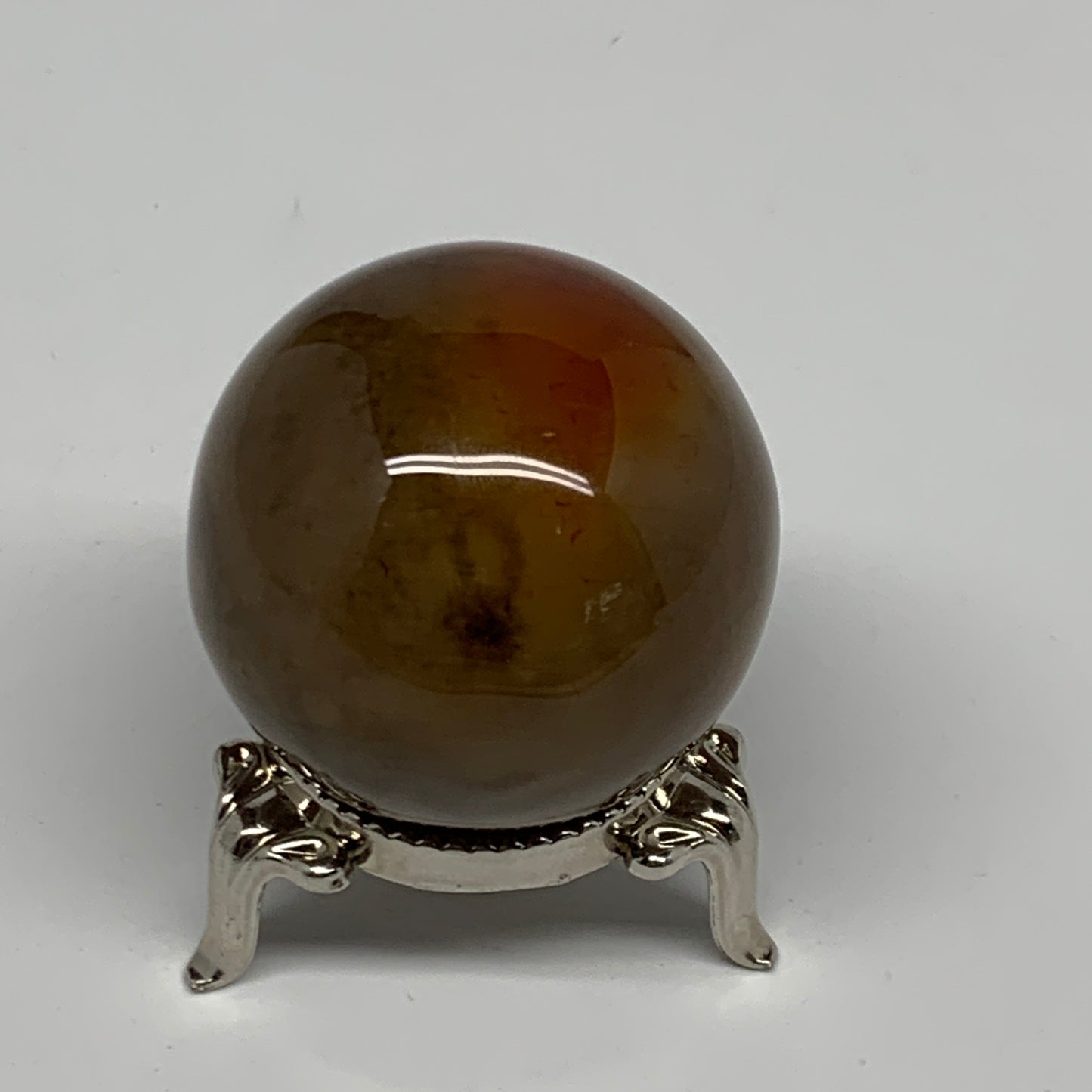 88.3g, 1.6" (40mm), Natural Small Sardonyx Sphere Ball Crystal @Brazil, B23014