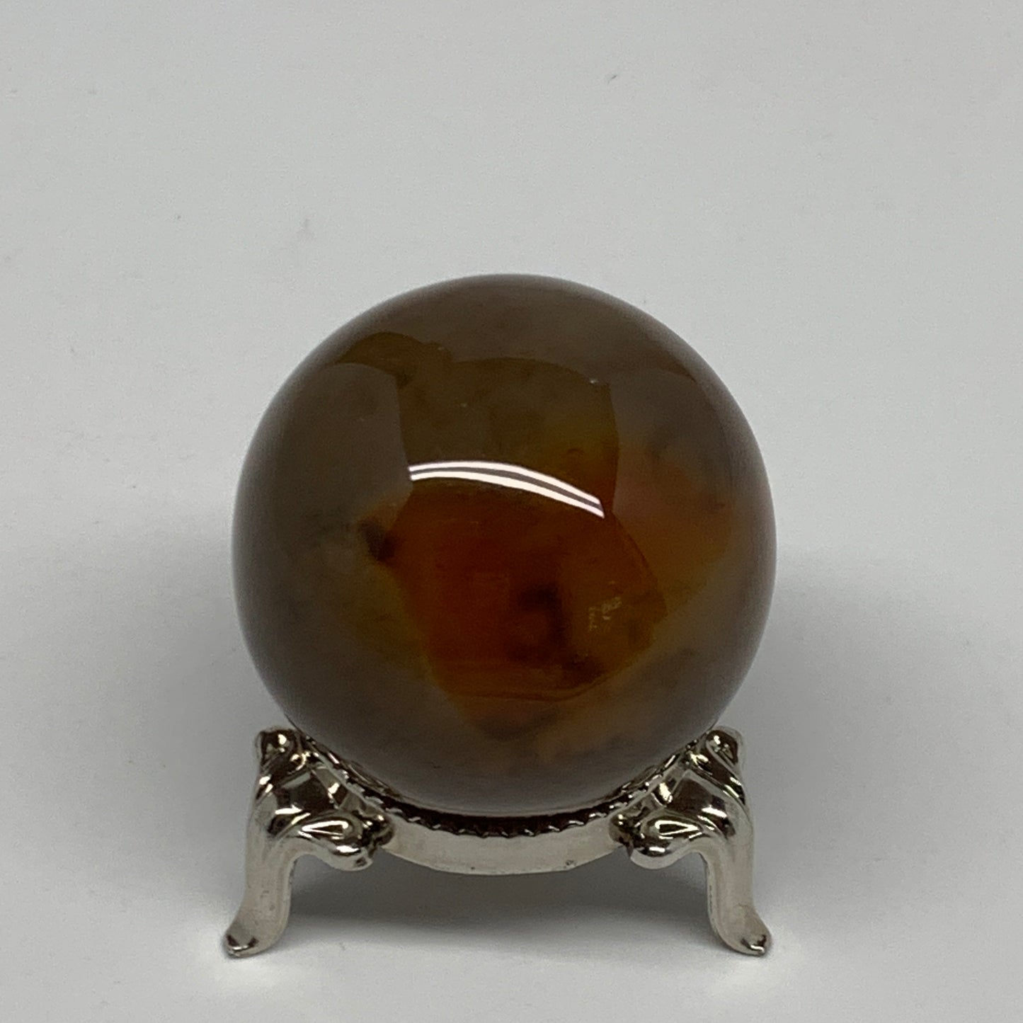 88.3g, 1.6" (40mm), Natural Small Sardonyx Sphere Ball Crystal @Brazil, B23014