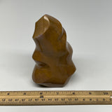 605g, 4.9"x2.9"x2.1", Natural Ocean Jasper Flame Gemstones Reiki Tool, B19603