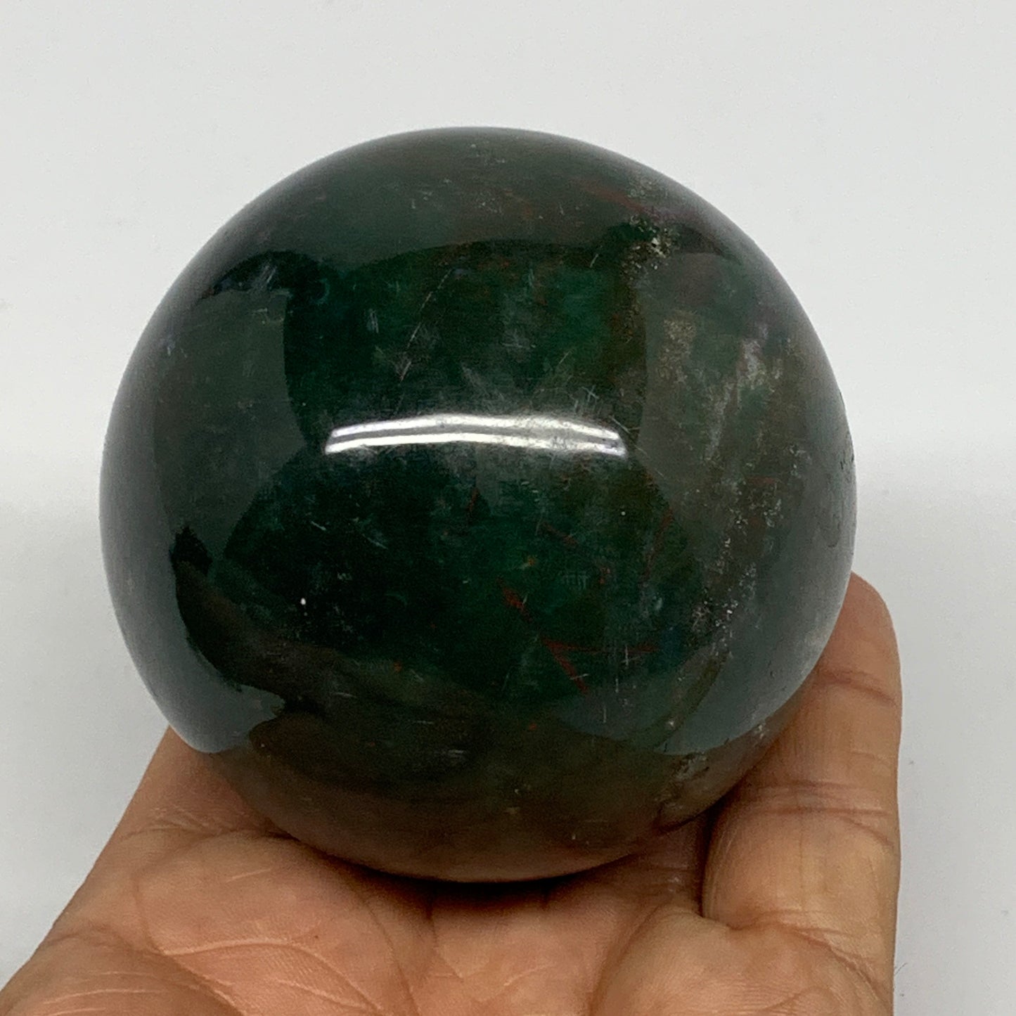 385g, 2.6" (65mm), Ocean Jasper Sphere Geode Crystal Reiki @Madagascar, B25351