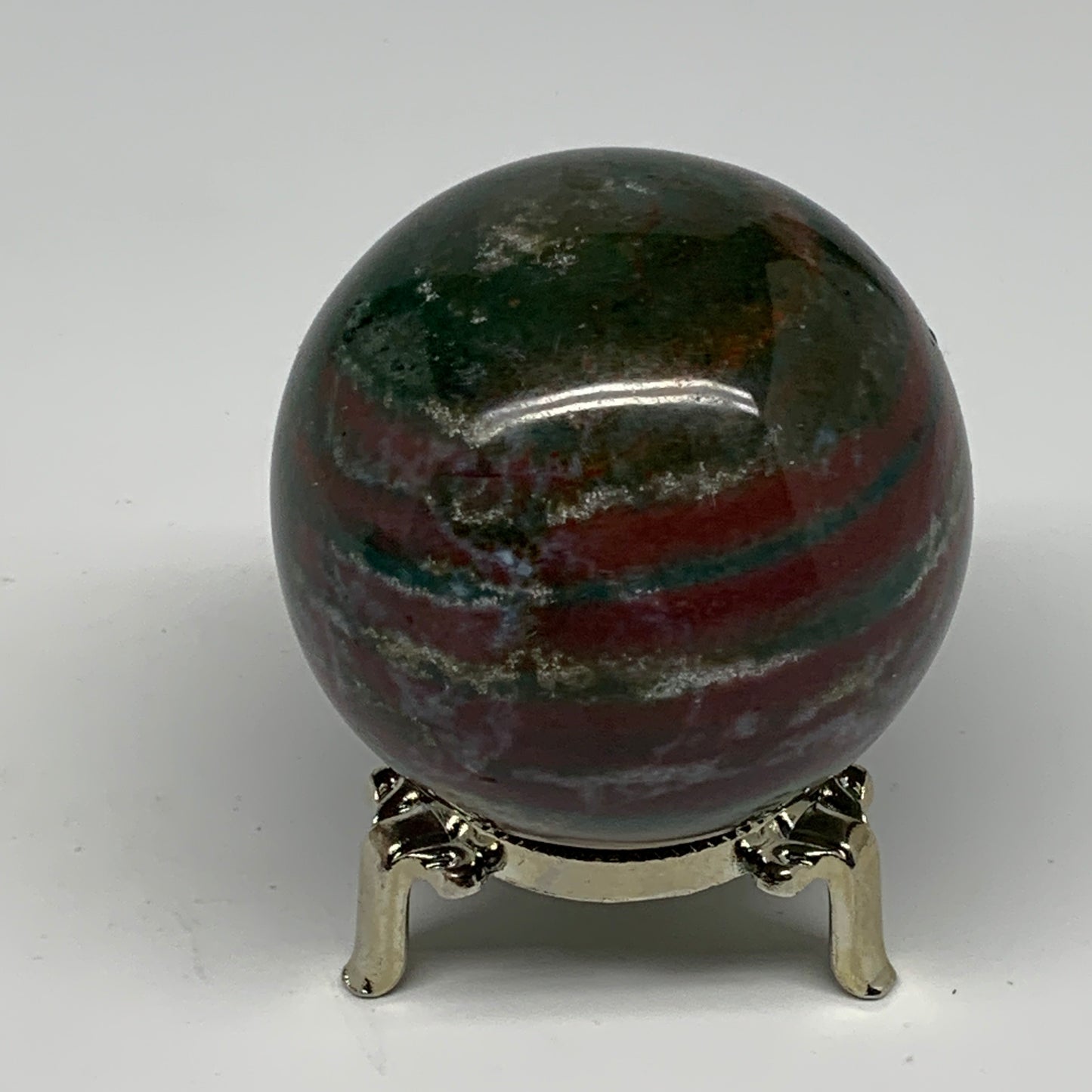 385g, 2.6" (65mm), Ocean Jasper Sphere Geode Crystal Reiki @Madagascar, B25351