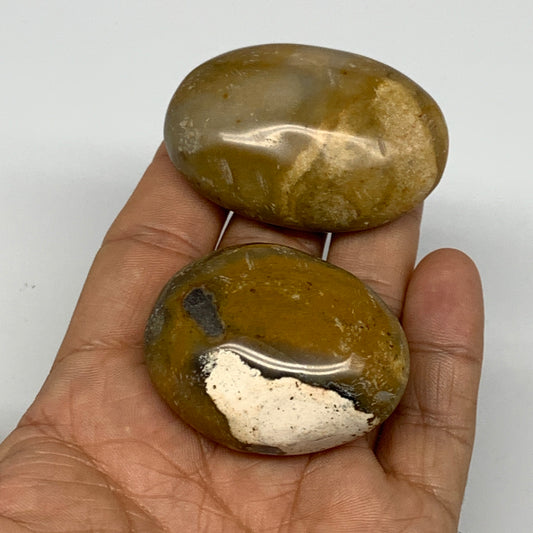 92.4g, 1.8"-2, Yellow Ocean Jasper Palm-Stone Decor @Madagascar, B18190