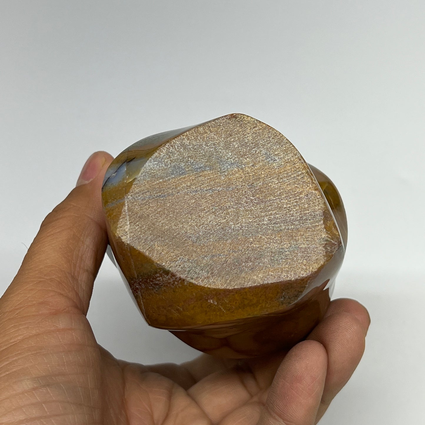 555g, 4"x2.9"x2.3", Natural Ocean Jasper Flame Gemstones Reiki Tool, B19604