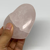284.4g, 3" x 3.3" x 1.3" Rose Quartz Heart Healing Crystal @Madagascar, B17423
