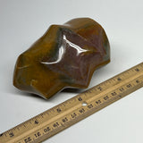 555g, 4"x2.9"x2.3", Natural Ocean Jasper Flame Gemstones Reiki Tool, B19604