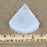 1pc, 4.1" x 3.3" x 1" Natural Selenite Crystals Cheese Slice gypsum from Morocco