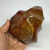 1020g, 4.5"x4"x3", Natural Red Jasper Flame Gemstones Reiki Tool, B19605