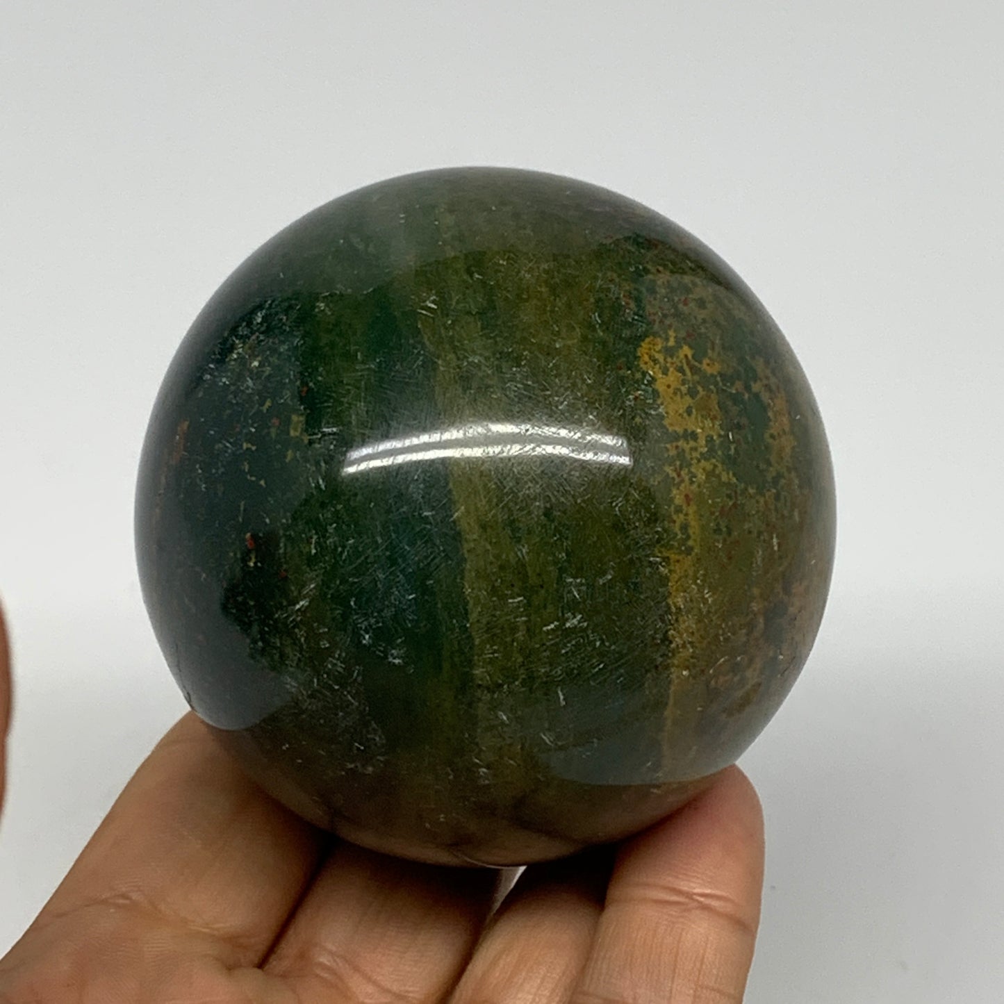 406.1g, 2.6" (66mm), Ocean Jasper Sphere Geode Crystal Reiki @Madagascar, B25353