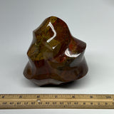 1020g, 4.5"x4"x3", Natural Red Jasper Flame Gemstones Reiki Tool, B19605