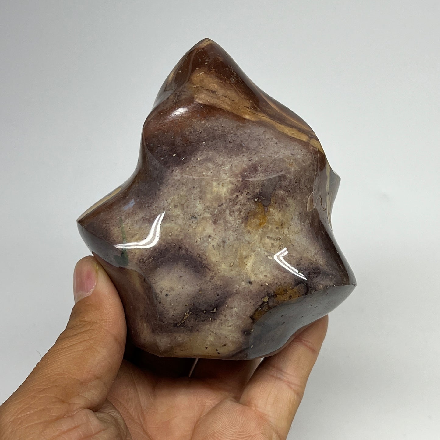 540g,3.6"x3.3"x2.5" Natural Polychrome Jasper Flame Gemstones @Madagascar,B19507