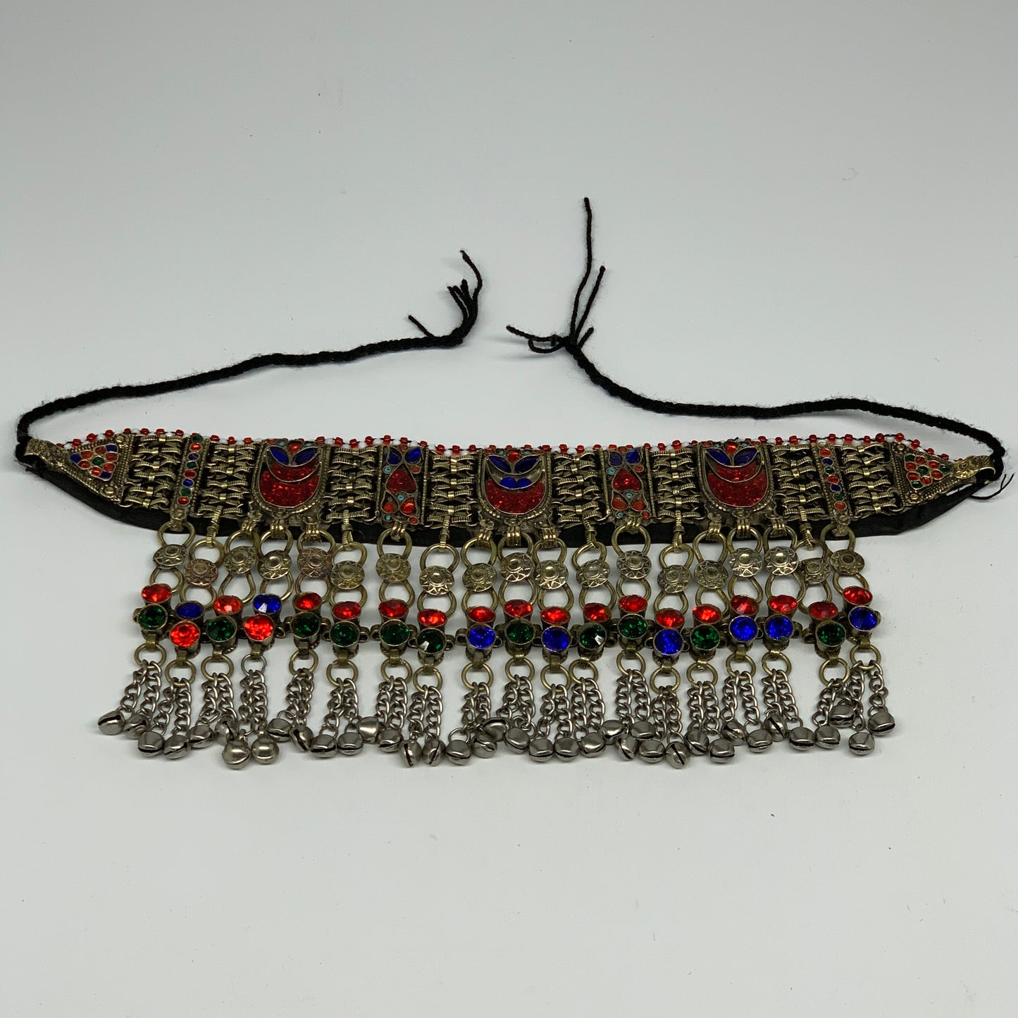 320g, 12"x5"Kuchi Choker Necklace Multi-Color Tribal Gypsy Bohemian,B14129