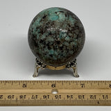 174.3g, 2" Amazonite Smoky Quartz Sphere Ball Gemstone from Madagascar,B15854