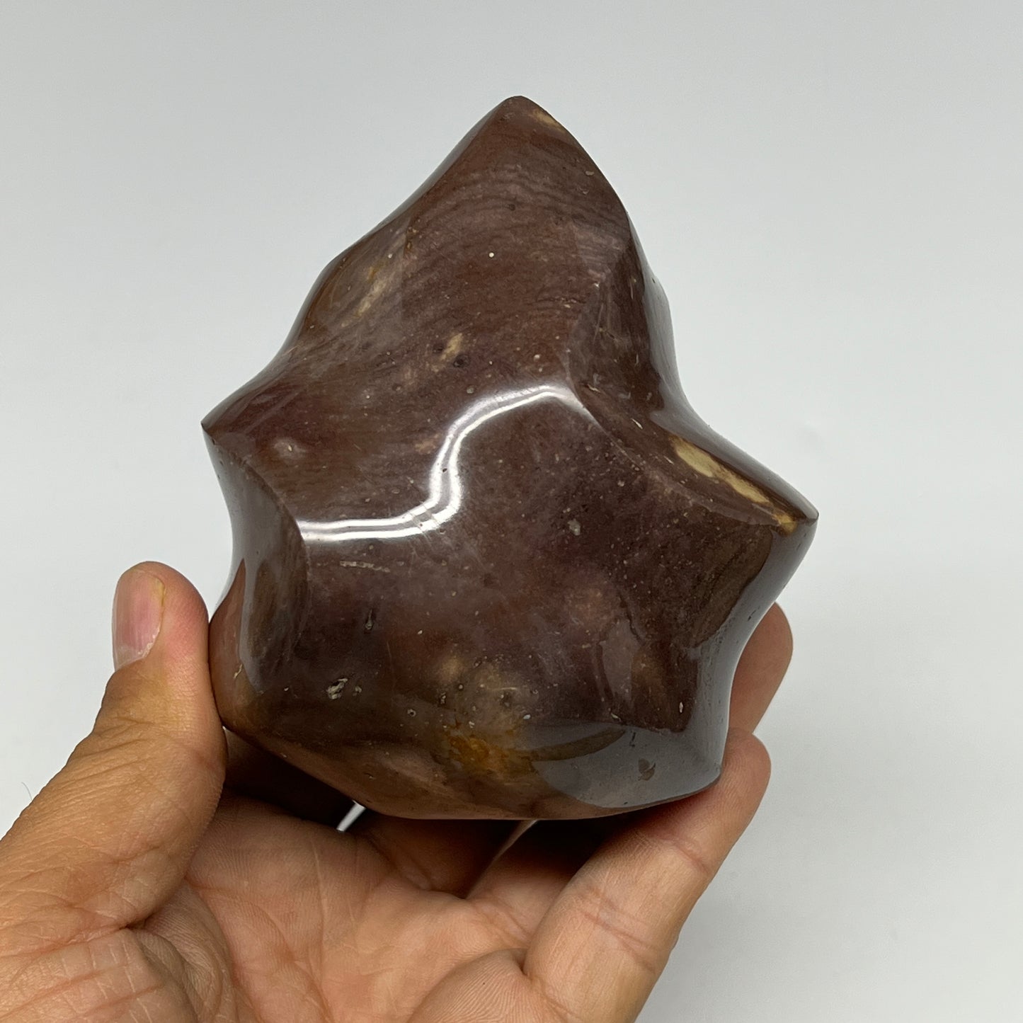 540g,3.6"x3.3"x2.5" Natural Polychrome Jasper Flame Gemstones @Madagascar,B19507