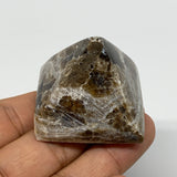 63.5g, 1.3"x1.6"x1.6" Chocolate/Gray Onyx Pyramid Gemstone @Morocco, B18952