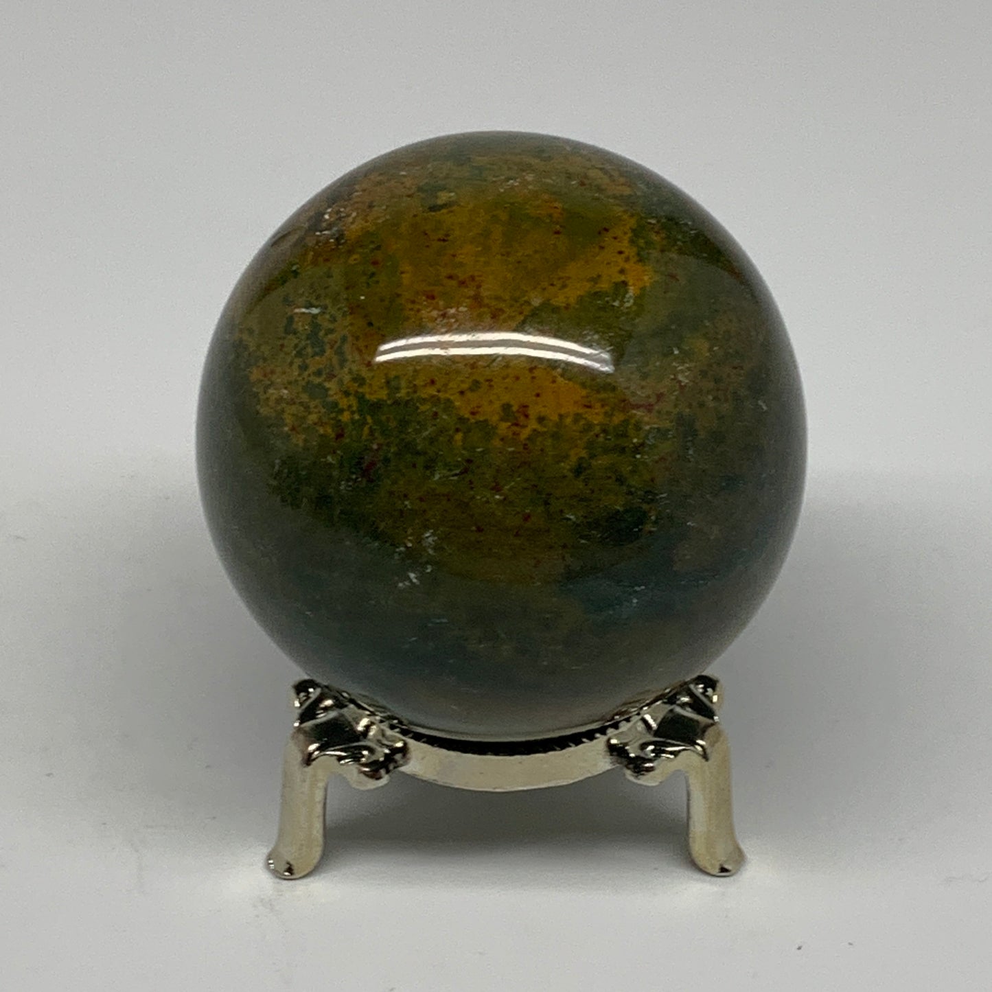 406.1g, 2.6" (66mm), Ocean Jasper Sphere Geode Crystal Reiki @Madagascar, B25353