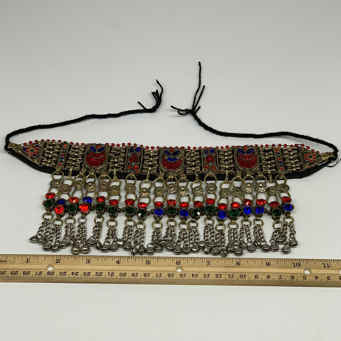 320g, 12"x5"Kuchi Choker Necklace Multi-Color Tribal Gypsy Bohemian,B14129