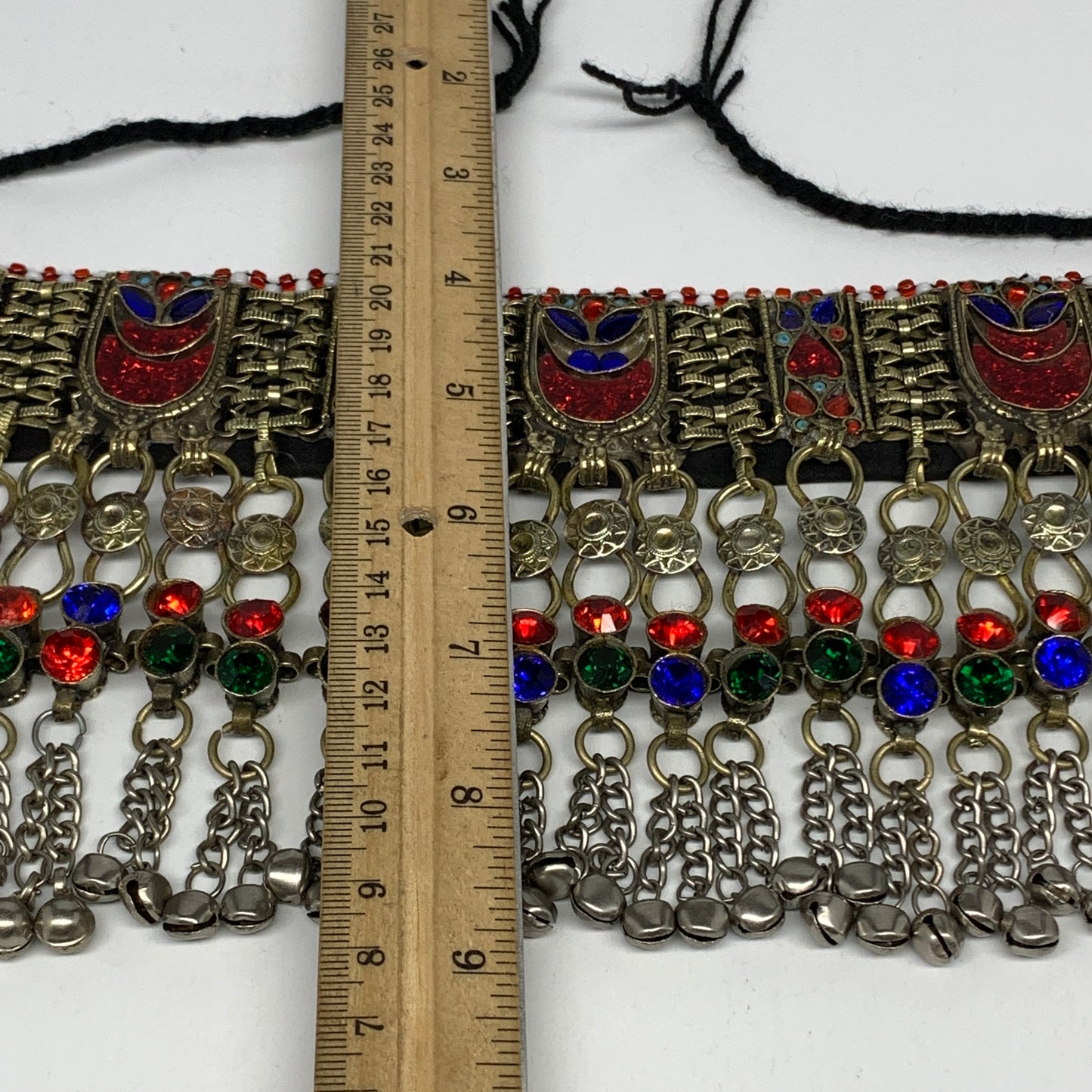 320g, 12"x5"Kuchi Choker Necklace Multi-Color Tribal Gypsy Bohemian,B14129