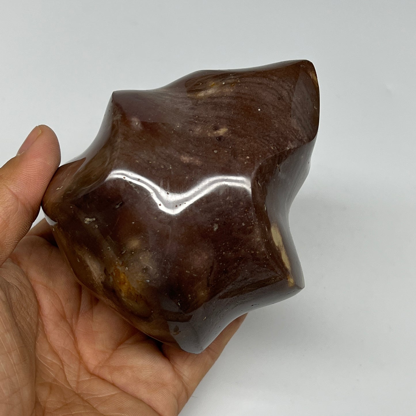 540g,3.6"x3.3"x2.5" Natural Polychrome Jasper Flame Gemstones @Madagascar,B19507