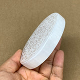 1pcs, 3.2" -3.3" Natural Selenite Crystals Carved Round gypsum @Morocco