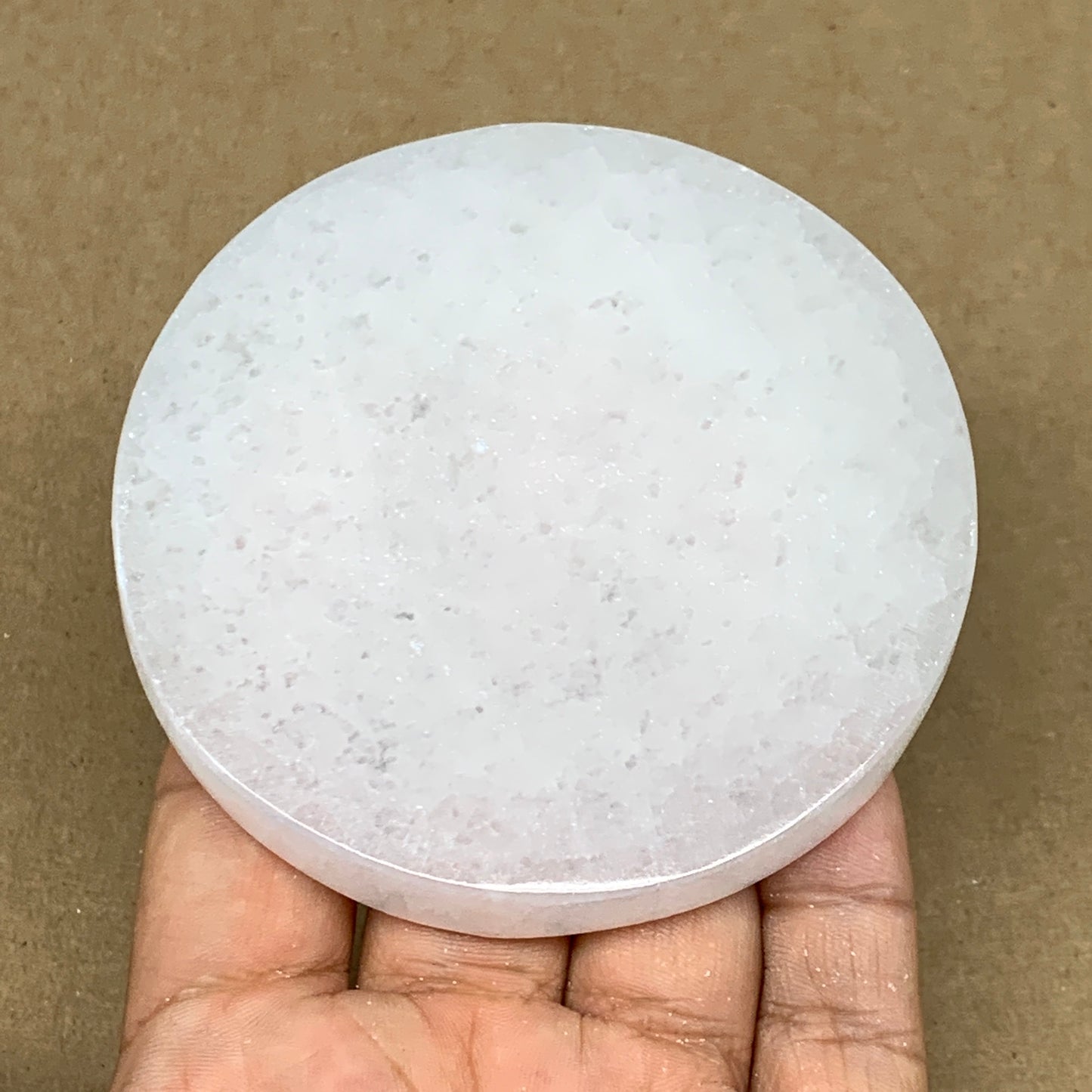 1pcs, 3.2" -3.3" Natural Selenite Crystals Carved Round gypsum @Morocco