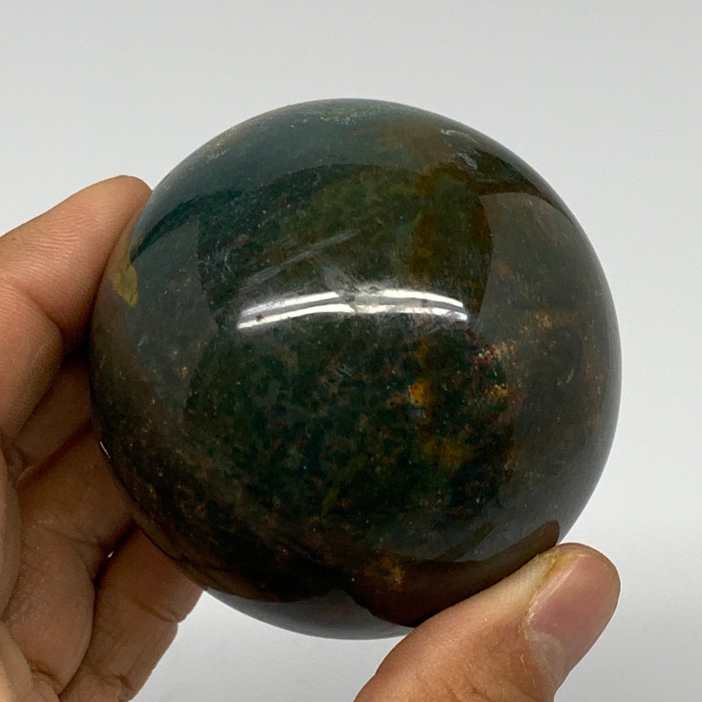 340.3g, 2.5" (62mm), Ocean Jasper Sphere Geode Crystal Reiki @Madagascar, B25354