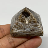 55.7g, 1.3"x1.6"x1.4" Chocolate/Gray Onyx Pyramid Gemstone @Morocco, B18953