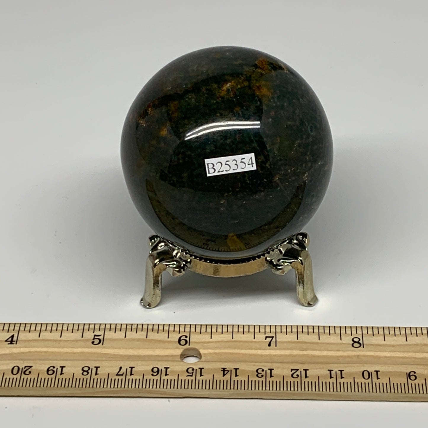 340.3g, 2.5" (62mm), Ocean Jasper Sphere Geode Crystal Reiki @Madagascar, B25354