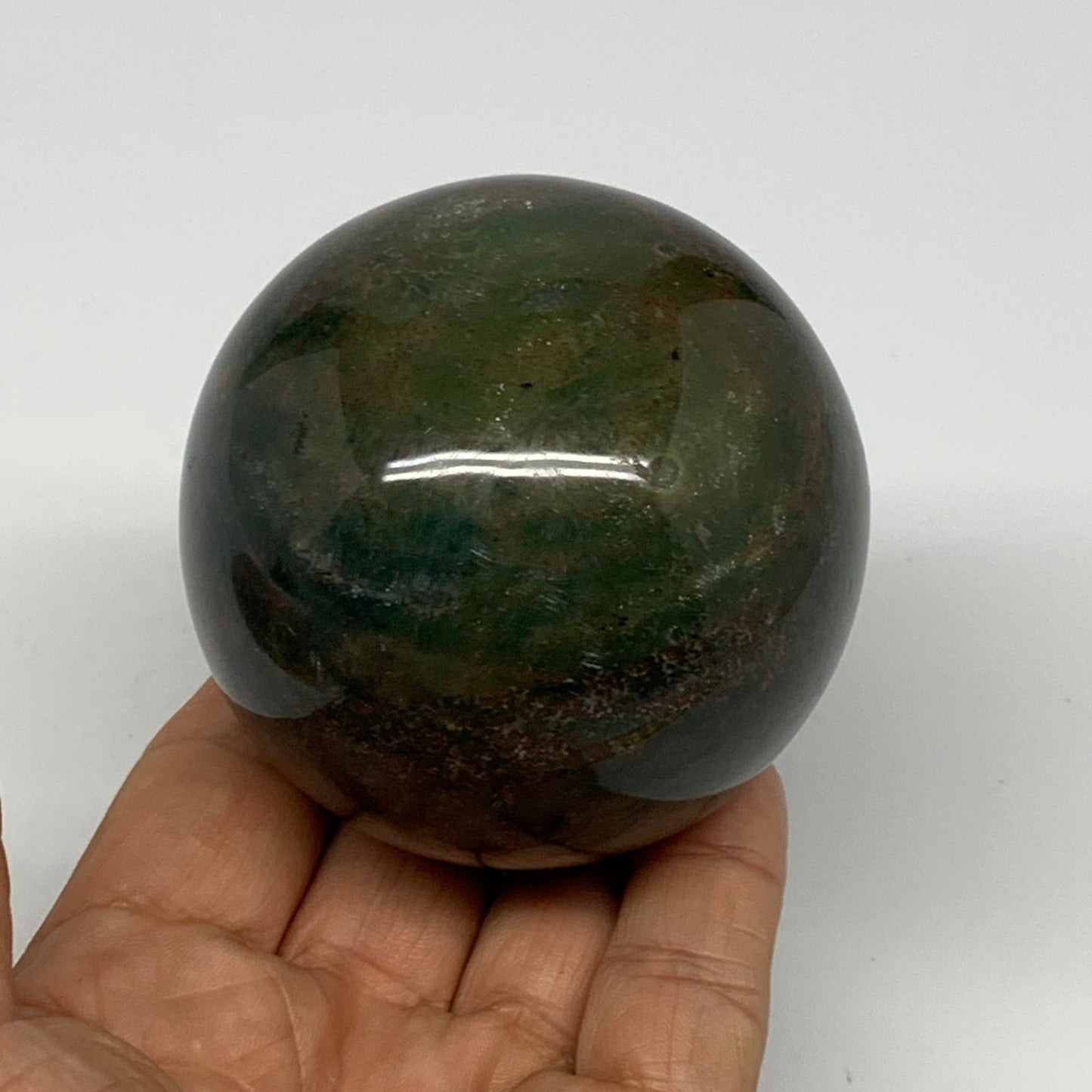 379.9g, 2.5" (64mm), Ocean Jasper Sphere Geode Crystal Reiki @Madagascar, B25355