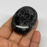 73.3g,2.1"x1.5"x0.8", Labradorite Palm-stone Tumbled Reiki @Madagascar,B25060