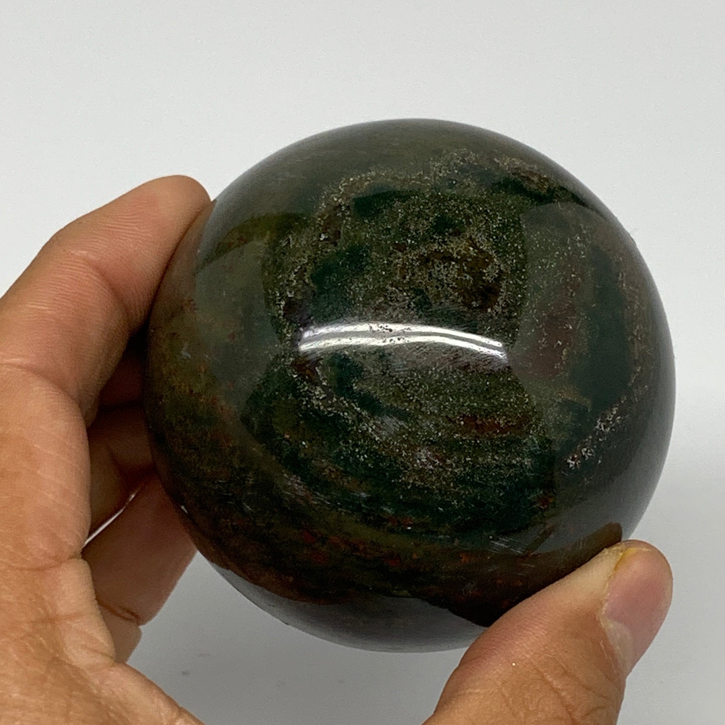 379.9g, 2.5" (64mm), Ocean Jasper Sphere Geode Crystal Reiki @Madagascar, B25355
