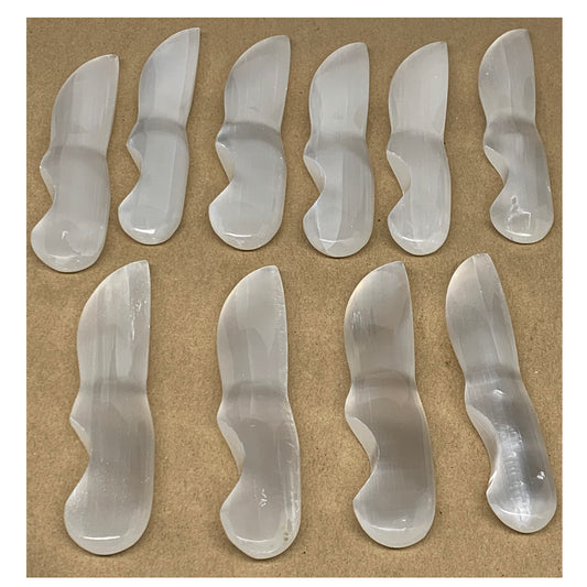 1 Pc,80g-115g, 5.6"-5.8", Selenite Crystal Knife Dagger (Satin Spar) @Morocco