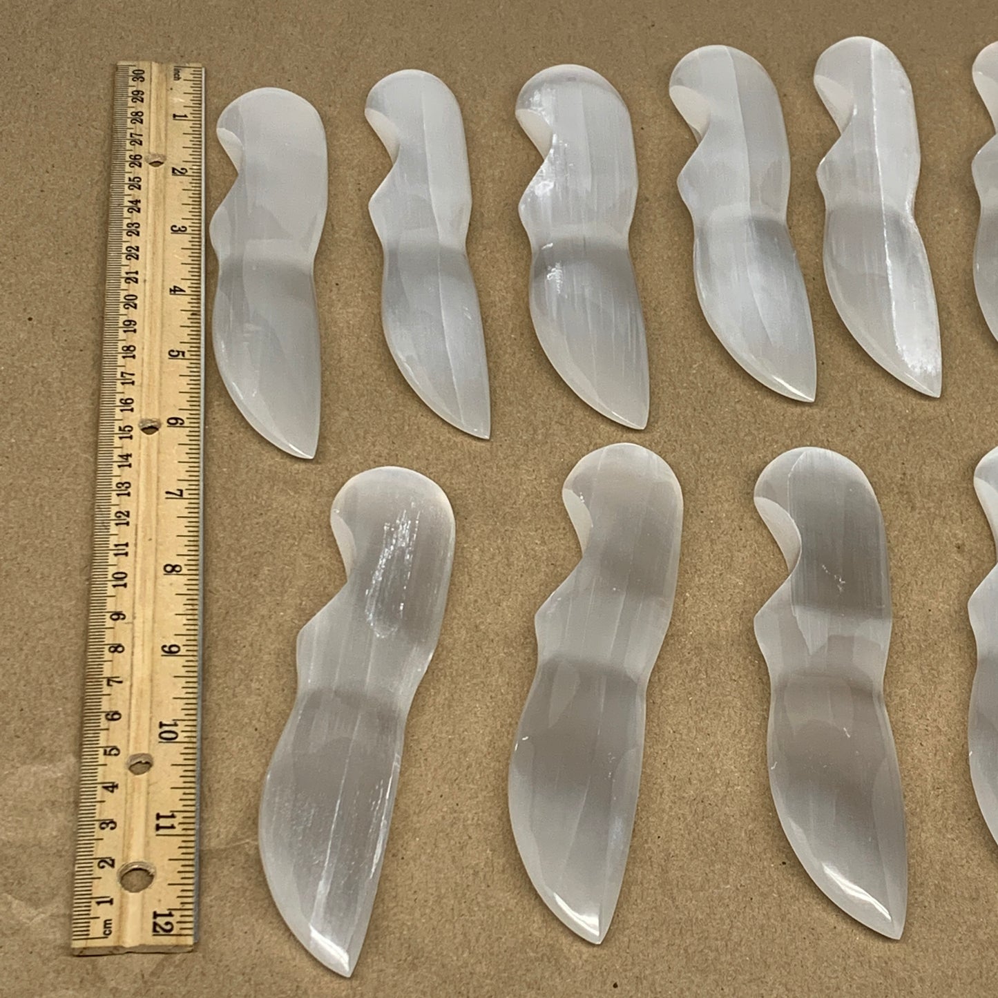 1 Pc,80g-115g, 5.6"-5.8", Selenite Crystal Knife Dagger (Satin Spar) @Morocco