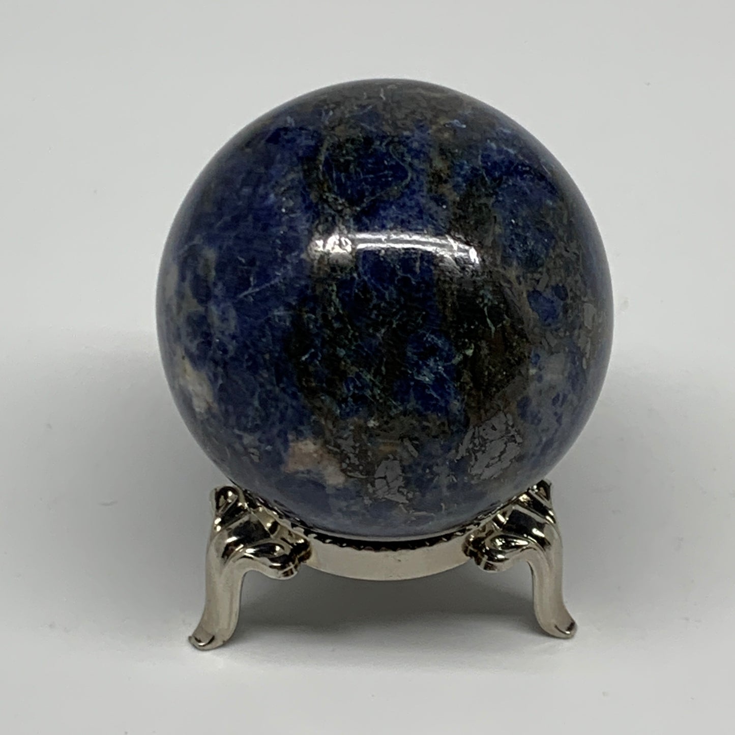 157.6g, 1.9"(47mm), Natural Sodalite Sphere Crystal Gemstone Ball @Brazil,B22222
