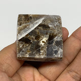 50.7g, 1.1"x1.6"x1.5" Chocolate/Gray Onyx Pyramid Gemstone @Morocco, B18956