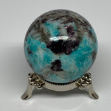 290.4g, 2.4" Amazonite Smoky Quartz Sphere Ball Gemstone from Madagascar,B15858