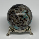 290.4g, 2.4" Amazonite Smoky Quartz Sphere Ball Gemstone from Madagascar,B15858