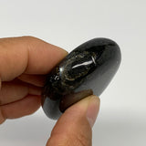 75.6g,2.3"x1.6"x0.7", Labradorite Palm-stone Tumbled Reiki @Madagascar,B25062