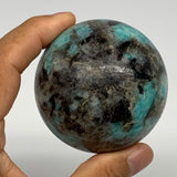 287.2g, 2.3" Amazonite Smoky Quartz Sphere Ball Gemstone from Madagascar,B15860