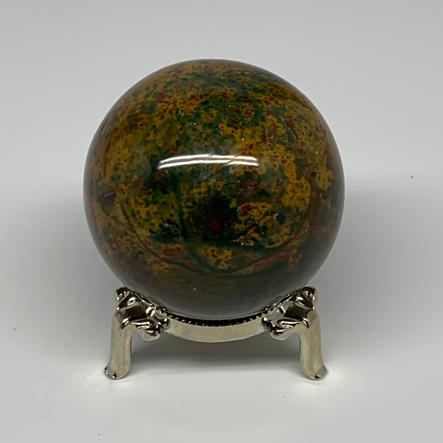 312.2g, 2.4" (61mm), Ocean Jasper Sphere Geode Crystal Reiki @Madagascar, B25358